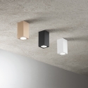 Plafoniera rettangolare a soffitto in alluminio H12cm Aloa Saldi