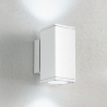 Applique da esterno da parete in alluminio doppia luce H19cm Nevada Sconti