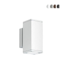Applique da esterno da parete in alluminio doppia luce H19cm Nevada Saldi