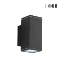 Applique da esterno da parete in alluminio doppia luce H19cm Nevada Promozione