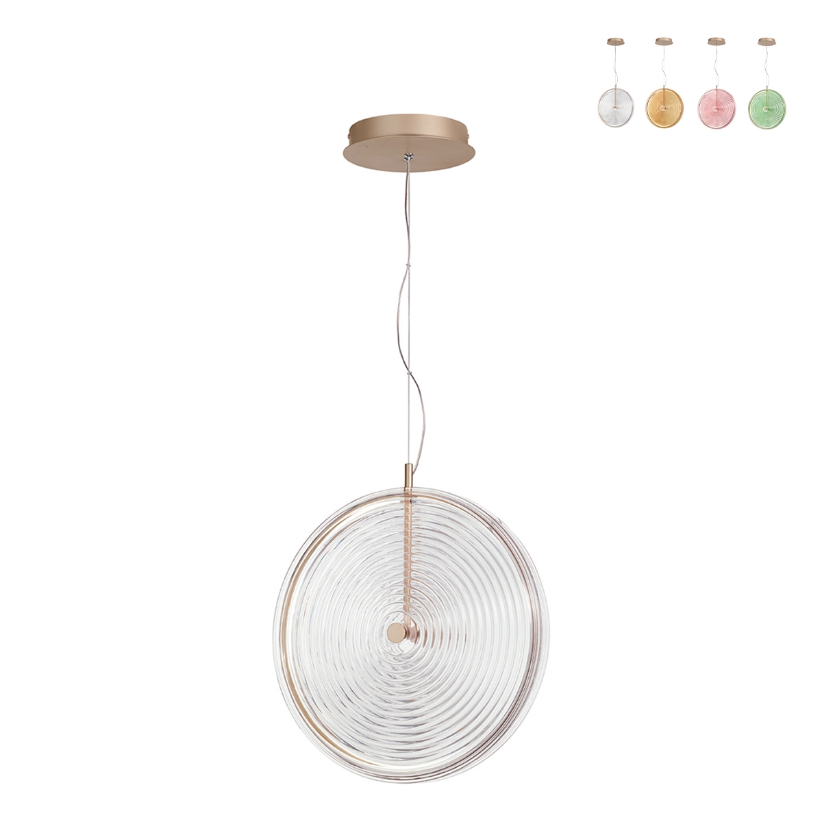 Hängelampe LED Ø45cm aus Glas und Metall Jokey L Angebot Hängelampe LED Ø45cm aus Glas und Metall Jokey L Angebot