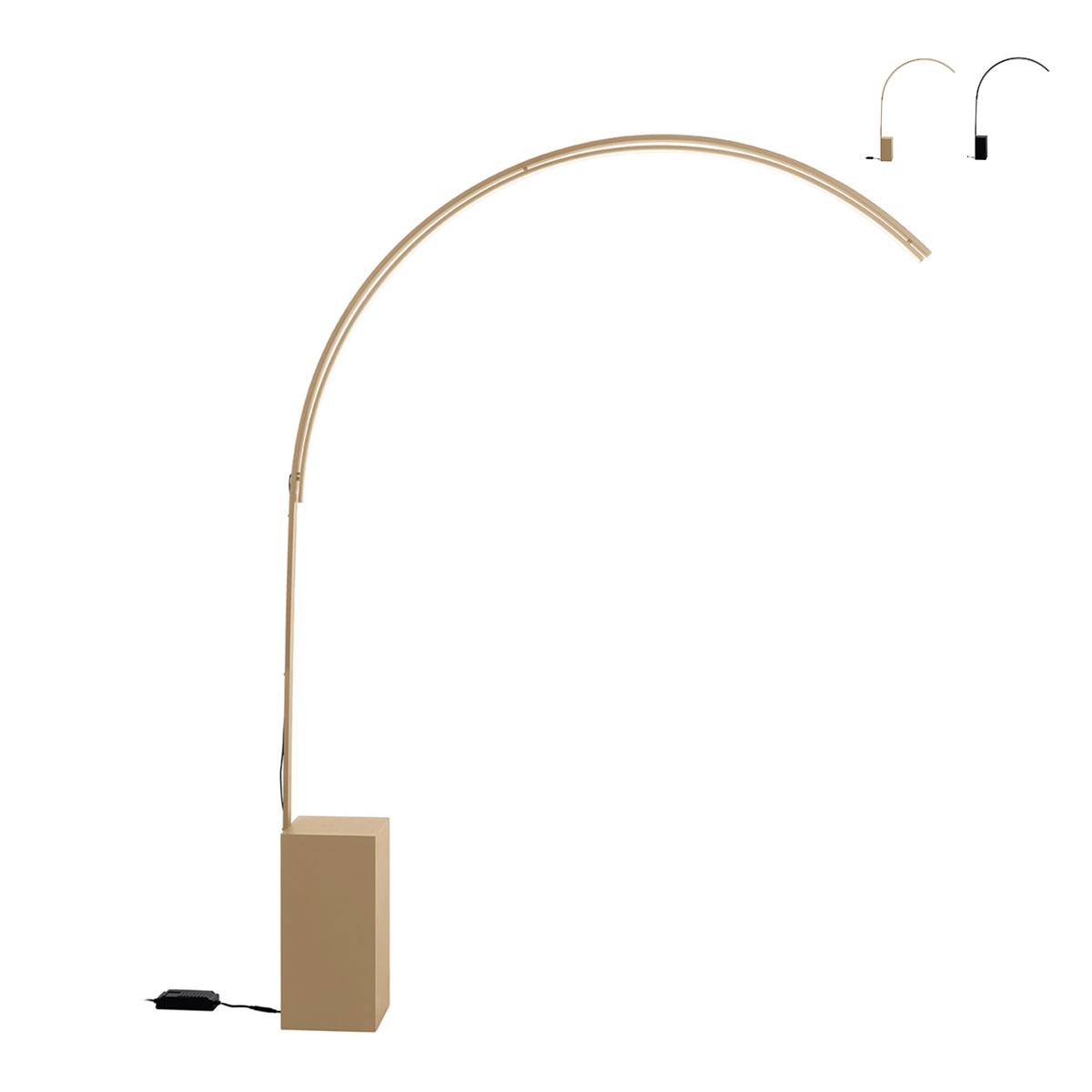 Lampada da terra ad arco in metallo con LED H215cm Biblio Vendita Lampada da terra ad arco in metallo con LED H215cm Biblio Vendita