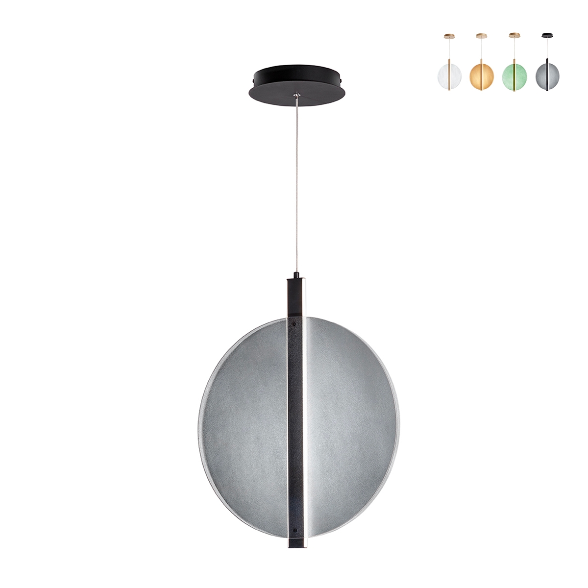 Lampada a sospensione in vetro e metallo Ø45cm Juis L Saldi Lampada a sospensione in vetro e metallo Ø45cm Juis L Saldi