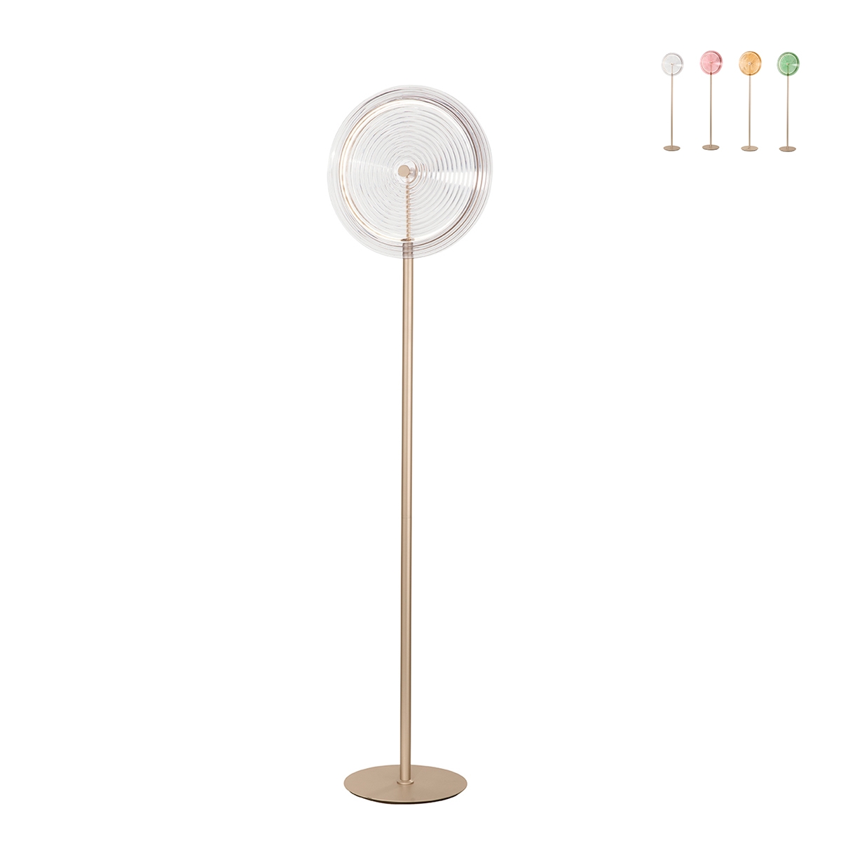 Lampada da terra a LED H170cm in metallo e vetro Jokey PT Offerta Lampada da terra a LED H170cm in metallo e vetro Jokey PT Offerta