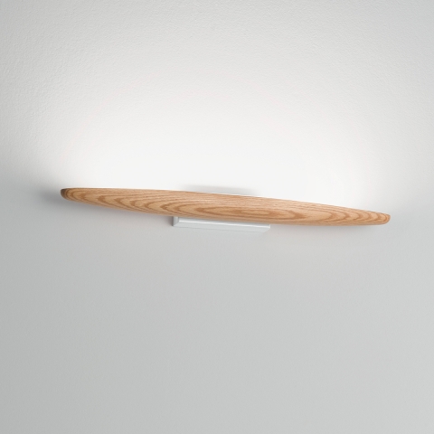 Lampada da parete moderna a LED applique in legno e metallo Ribot-P Promozione