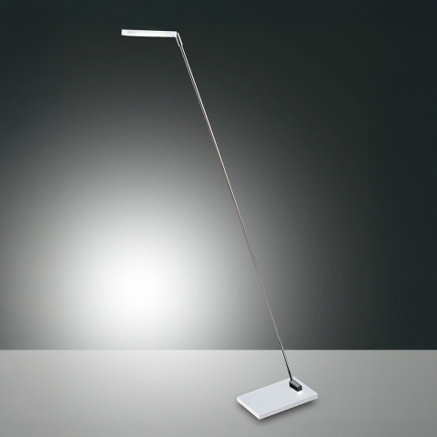 Lampe LED sur pied design en métal avec base blanche Niki Promotion