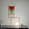 Lampada LED da tavolo design in legno con paralume a sfera in vetro Kark Saldi