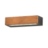Lampada LED da parete esterno applique in legno teak e vetro Hazel Sconti