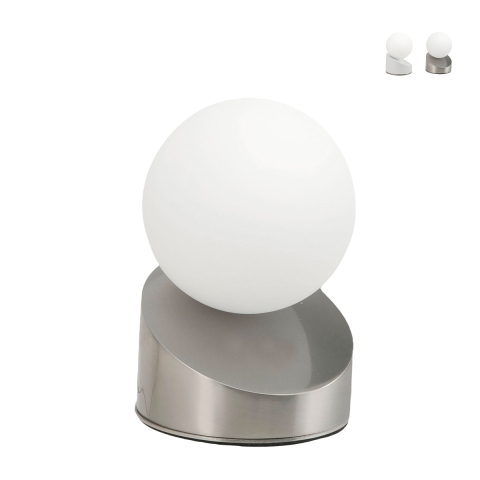 Lampe LED moderne de table de chevet en verre soufflé en boule Gravity Promotion
