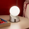 Lampada LED moderna da tavolo comodino a sfera in vetro soffiato Gravity Vendita
