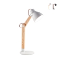 Lampada da tavolo scrivania moderna in legno design nordico Sveva-T Promozione