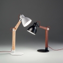 Lampada da tavolo scrivania moderna in legno design nordico Sveva-T Stock