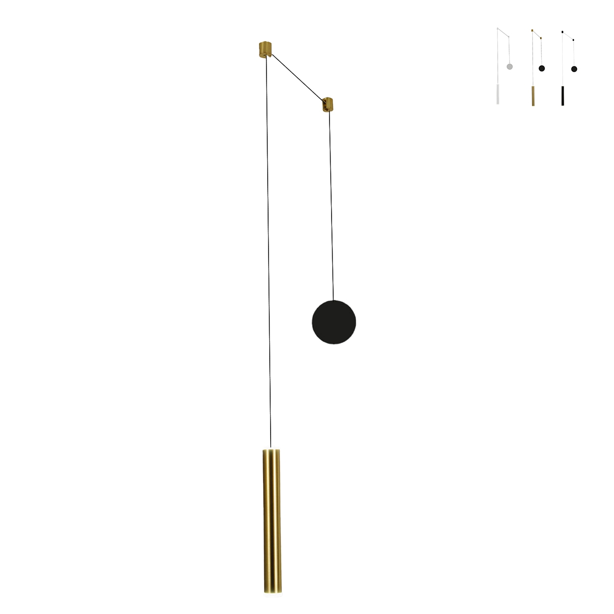 Lampadario moderno a LED in metallo con diffusore tubolare Prado-D Promozione Lampadario moderno a LED in metallo con diffusore tubolare Prado-D Promozione