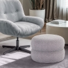 Pouf poggiapiedi basso per soggiorno in tessuto  teddy bouclé Raion Offerta