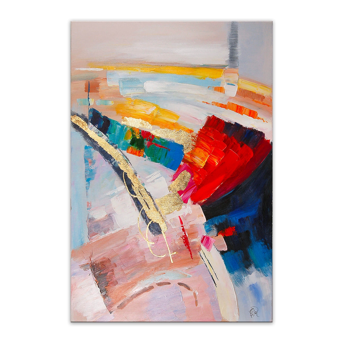Quadro astratto moderno 80x120cm dipinto multicolore in rilievo Arket Promozione Quadro astratto moderno 80x120cm dipinto multicolore in rilievo Arket Promozione