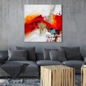 Tableau moderne multicolore 100x100 cm peinture abstraite sur toile Zynar Vente