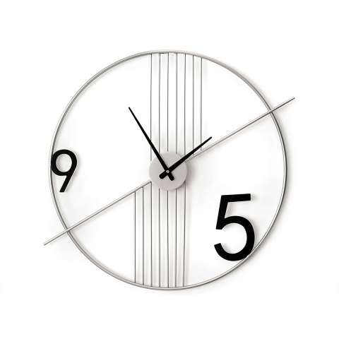 Horloge murale design moderne minimaliste 65x60cm en métal Rondo Promotion