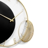 Orologio da parete 75x68cm design moderno geometrico nero e oro Celo Saldi