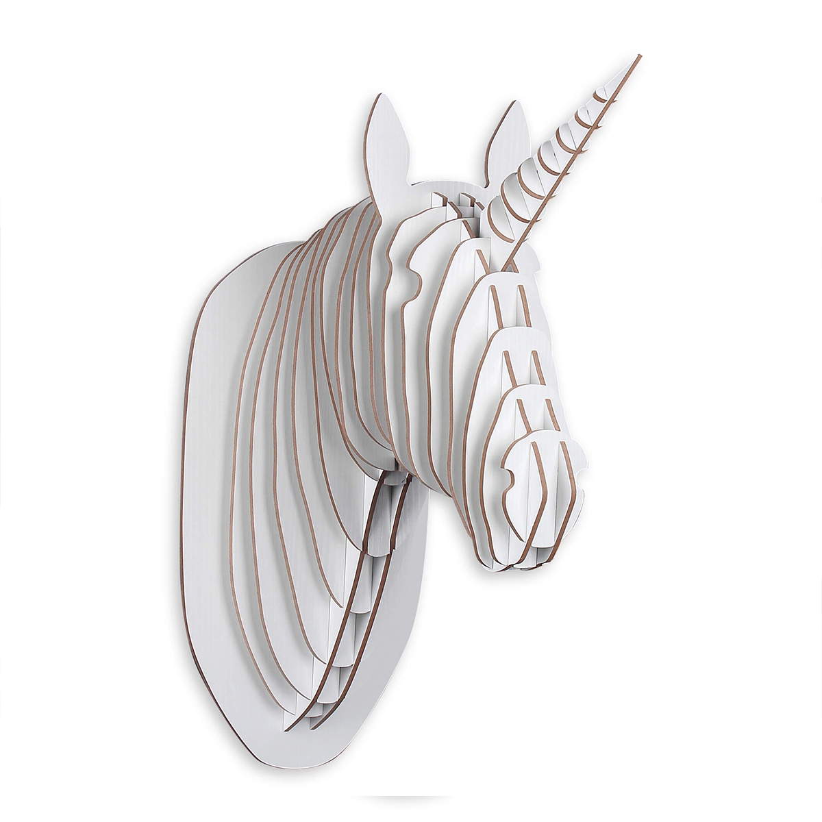 Wanddekoration Einhornkopf 3D-Puzzle Holz MDF Nyoma Aktion Wanddekoration Einhornkopf 3D-Puzzle Holz MDF Nyoma Aktion