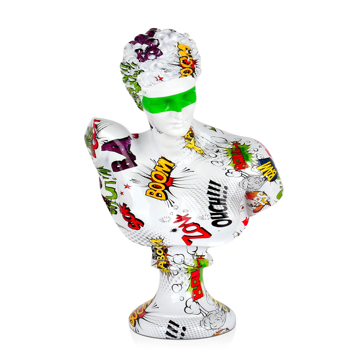 Skulptur dekorative Büste Pop-Art aus Kunstharz mit Graffiti-Effekt Snark-PA Aktion Skulptur dekorative Büste Pop-Art aus Kunstharz mit Graffiti-Effekt Snark-PA Aktion
