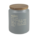 Barattolo sale grigio con coperchio in bambù 0,8L Victionary I Offerta
