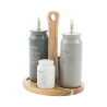 Set condimento stand in legno 5 pezzi con oliera in gres Victionary B Offerta