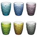 Set di 6 bicchieri acqua 300ml con lavorazione a rilievo Koralight Promozione