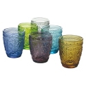Set di 6 bicchieri acqua 300ml con lavorazione a rilievo Koralight Offerta