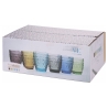 Set di 6 bicchieri acqua 300ml con lavorazione a rilievo Koralight Misure