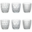 Set di 6 bicchieri acqua trasparenti in vetro 325ml Diversity Promozione