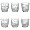 Set di 6 bicchieri acqua trasparenti in vetro 325ml Diversity Promozione