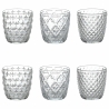 Set di 6 bicchieri acqua trasparenti in vetro 325ml Diversity Promozione