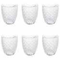 Set di 6 bicchieri acqua 325ml in vetro trasparenti Castle Promozione