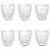 Set di 6 bicchieri acqua 325ml in vetro trasparenti Castle Promozione
