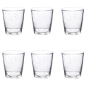 Set di 6 bicchieri acqua trasparenti in vetro soffiato 300ml Cancun Promozione