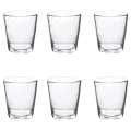 Set di 6 bicchieri acqua trasparenti in vetro soffiato 300ml Cancun Promozione
