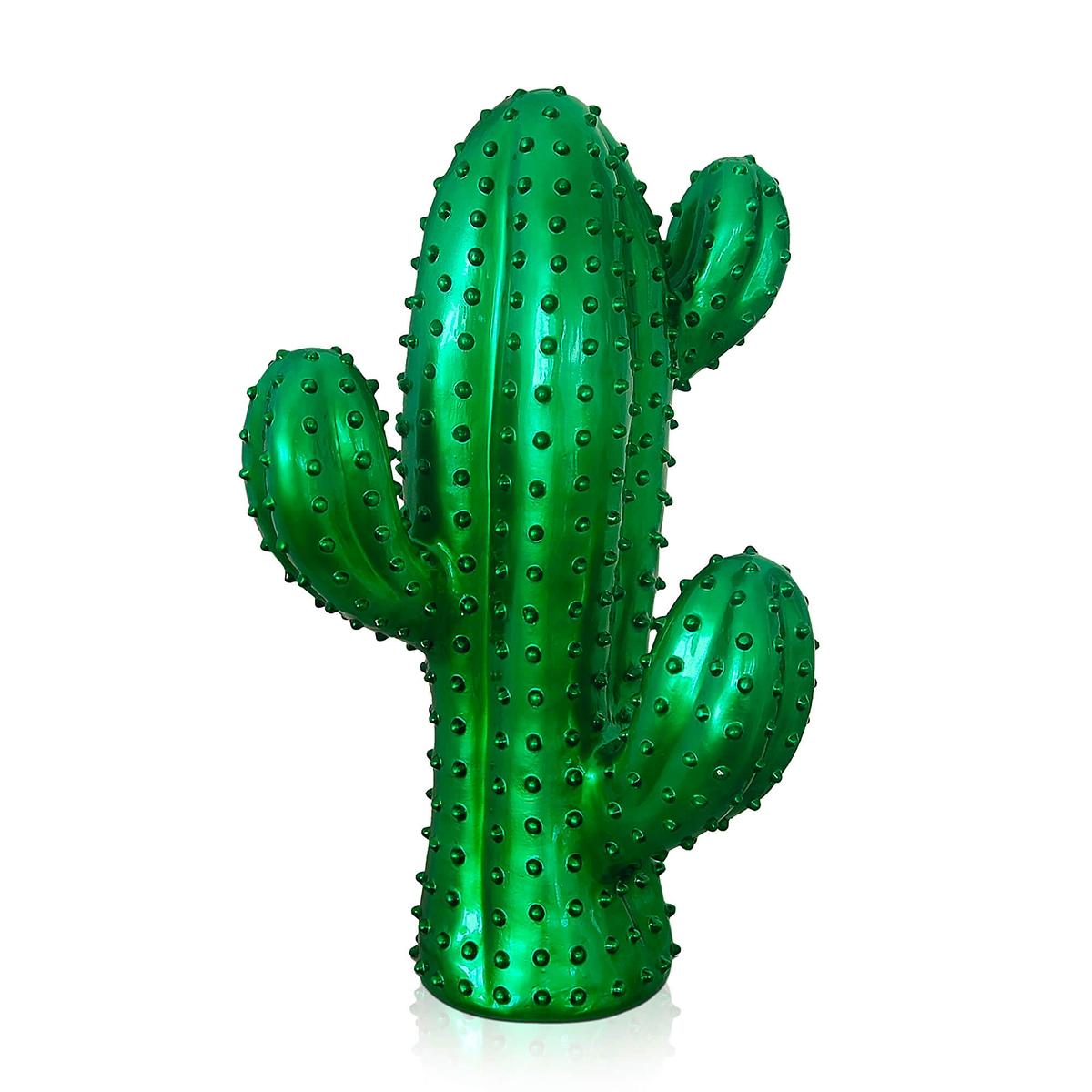 Scultura moderna cactus statua in resina verde metallizzato Grymt Promozione Scultura moderna cactus statua in resina verde metallizzato Grymt Promozione