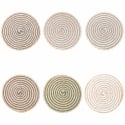 Set di 6 tovagliette tonde in paglia intrecciata Ø38cm Spiral Stone Promozione