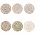 Set di 6 tovagliette tonde in paglia intrecciata Ø38cm Spiral Stone Promozione