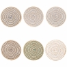 Set di 6 tovagliette tonde in paglia intrecciata Ø38cm Spiral Stone Promozione