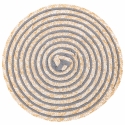 Lot de 6 sets de table ronds en paille tressée Ø38cm Spiral Stone Vente