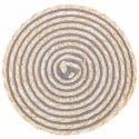 Set di 6 tovagliette tonde in paglia intrecciata Ø38cm Spiral Stone Vendita