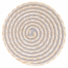 Set di 6 tovagliette tonde in paglia intrecciata Ø38cm Spiral Stone Offerta