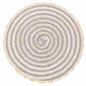 Set di 6 tovagliette tonde in paglia intrecciata Ø38cm Spiral Stone Saldi