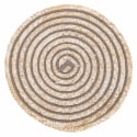 Set aus 6 runden Tischsets aus geflochtener Stroh Ø38cm Spiral Stone Rabatte