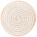 Set di 6 tovagliette tonde in paglia intrecciata Ø38cm Spiral Stone Stock
