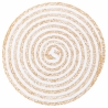 Set di 6 tovagliette tonde in paglia intrecciata Ø38cm Spiral Stone Stock