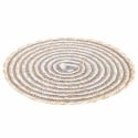 Lot de 6 sets de table ronds en paille tressée Ø38cm Spiral Stone Modèle