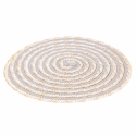 Lot de 6 sets de table ronds en paille tressée Ø38cm Spiral Stone Caractéristiques