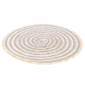 Set aus 6 runden Tischsets aus geflochtener Stroh Ø38cm Spiral Stone Eigenschaften